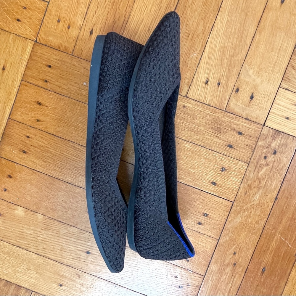 Rothy’s Black Pointed Toe Flats 8W - Picture 8 of 8